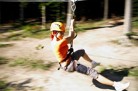 flying fox - professional climbing gear with helmet pulley and carabiner Stock Photo - Budget Royalty-Free & Subscription, Code: 400-04666139