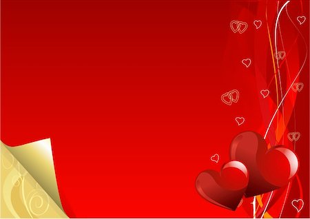 simsearch:400-04668680,k - Vector decorative Valentine Day background with curled paper Stockbilder - Microstock & Abonnement, Bildnummer: 400-04666142