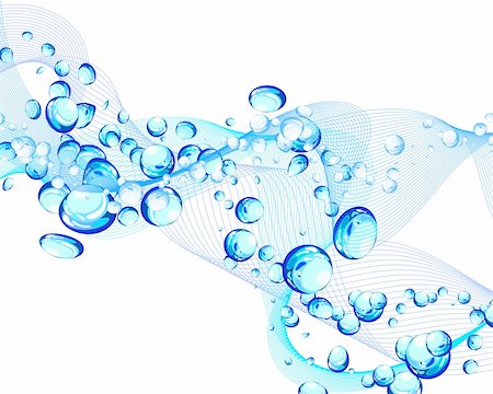 Abstract water vector background with bubbles of air Stock Photo - Budget Royalty-Free & Subscription, Code: 400-04666167