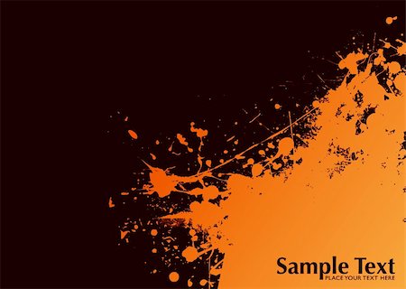 simsearch:400-04497286,k - Orange and black ink splat grunge background with copyspace Stock Photo - Budget Royalty-Free & Subscription, Code: 400-04666273