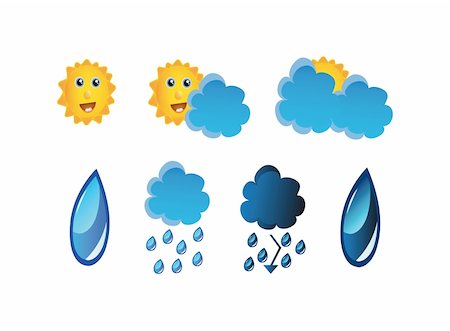 simsearch:400-07427440,k - nice weather set icons isolated on white background Stock Photo - Budget Royalty-Free & Subscription, Code: 400-04666314