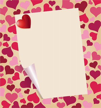 Love letter with heart over beautiful Valentine's Day background Stock Photo - Budget Royalty-Free & Subscription, Code: 400-04666415