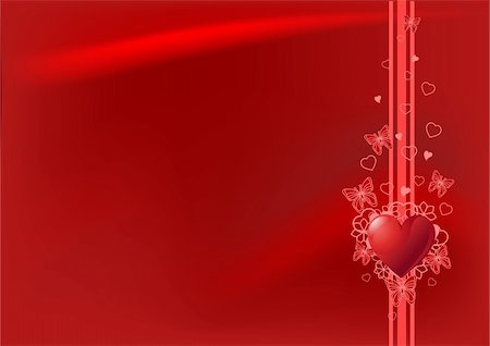 simsearch:400-04668680,k - Grange vector Valentine?s Day horizontal background with hearts Stockbilder - Microstock & Abonnement, Bildnummer: 400-04666668