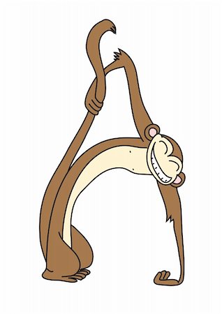 monkey standing in the form of the letter A, made in illustrator cs4 Foto de stock - Super Valor sin royalties y Suscripción, Código: 400-04666720