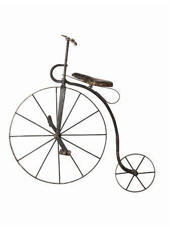 Old bicycle isolated on a white background Stock Photo - Budget Royalty-Free & Subscription, Code: 400-04666884