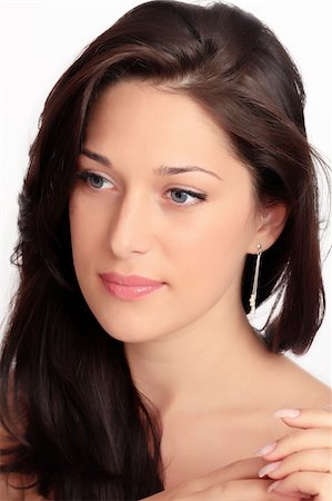 simsearch:400-05192073,k - Portrait of a beautiful caucasian young woman with beautiful blue eyes Photographie de stock - Aubaine LD & Abonnement, Code: 400-04666890
