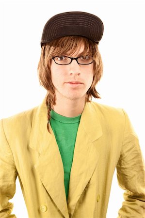 Portrait of handsome teenage boy in green jacket Stock Photo - Budget Royalty-Free & Subscription, Code: 400-04666967