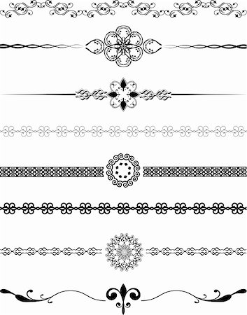 simsearch:400-04747052,k - Various different designs of decorative borders Stock Photo - Budget Royalty-Free & Subscription, Code: 400-04667066