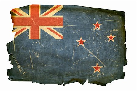 simsearch:400-04899420,k - New Zealand Flag old, isolated on white background. Stockbilder - Microstock & Abonnement, Bildnummer: 400-04667732