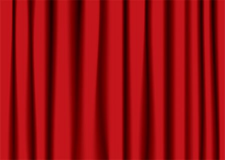 Red theater velvet curtains with shadow and folds ideal background Stock Photo - Budget Royalty-Free & Subscription, Code: 400-04667817