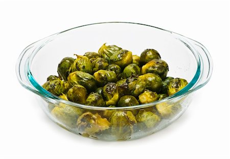 simsearch:400-06429494,k - Casserole dish of roasted cooked green brussels sprouts Stock Photo - Budget Royalty-Free & Subscription, Code: 400-04667847