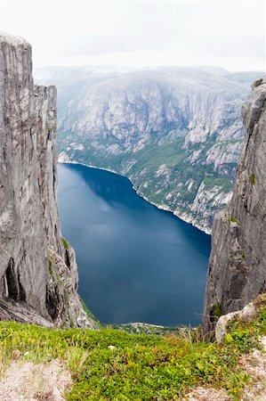 summit county - View of Lysefjord from mountain Kjerag Stock Photo - Budget Royalty-Free & Subscription, Code: 400-04668022