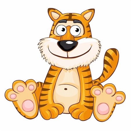 regisser_com (artist) - Illustration of fun tiger. Isolated on white background. Photographie de stock - Aubaine LD & Abonnement, Code: 400-04668083