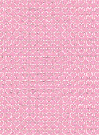 simsearch:400-04857839,k - Swatch heart striped fabric wallpaper in pink and ecru that matches Valentine borders. Photographie de stock - Aubaine LD & Abonnement, Code: 400-04668341