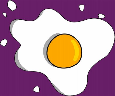 frittata - Splatter egg, on black background Stock Photo - Budget Royalty-Free & Subscription, Code: 400-04669033