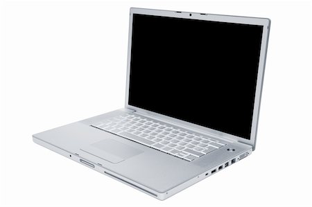 simsearch:400-05078674,k - Modern and stylish laptop on a white background Fotografie stock - Microstock e Abbonamento, Codice: 400-04669127