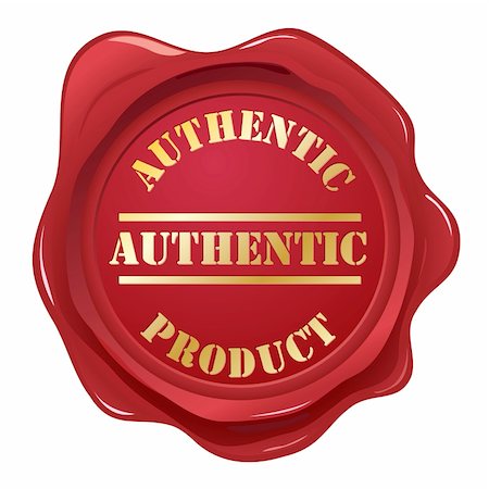 embossed seal - Authentic wax seal stamp.  Please check my portfolio for more seal illustrations. Stock Photo - Budget Royalty-Free & Subscription, Code: 400-04669172