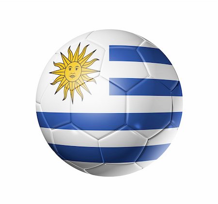 simsearch:400-04376814,k - 3D soccer ball with Uruguay team flag, world football cup 2010. isolated on white with clipping path Fotografie stock - Microstock e Abbonamento, Codice: 400-04669206