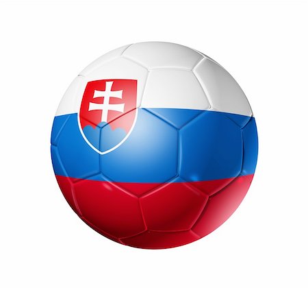 simsearch:400-04376814,k - 3D soccer ball with Slovakia team flag, world football cup 2010. isolated on white with clipping path Fotografie stock - Microstock e Abbonamento, Codice: 400-04669203