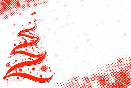 simsearch:400-05165579,k - Abstract christmas tree on halftone background, vector illustration for xmas Stock Photo - Budget Royalty-Free & Subscription, Code: 400-04669411