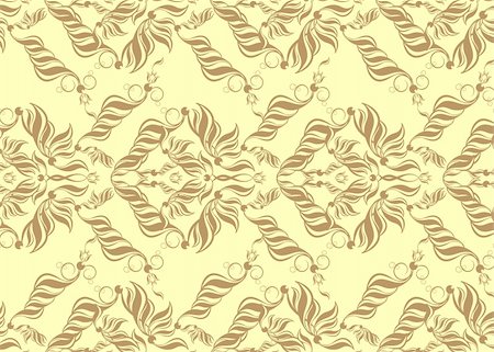simsearch:400-04686213,k - Vector brown decorative royal seamless floral ornament Stock Photo - Budget Royalty-Free & Subscription, Code: 400-04669429