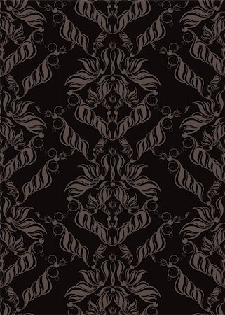 simsearch:400-04686213,k - Vector gray decorative royal seamless floral ornament Stock Photo - Budget Royalty-Free & Subscription, Code: 400-04669435