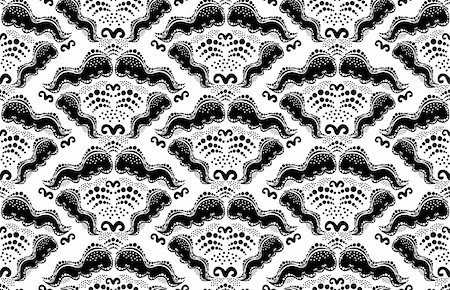 Vector white and black decorative royal seamless floral ornament Stock Photo - Budget Royalty-Free & Subscription, Code: 400-04669431