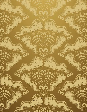 Vector brown decorative royal seamless floral ornament Stock Photo - Budget Royalty-Free & Subscription, Code: 400-04669432