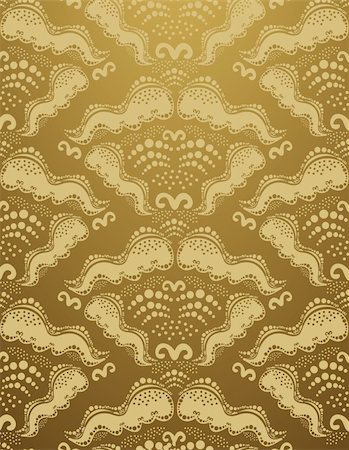 simsearch:400-04280922,k - Vector brown decorative royal seamless floral ornament Foto de stock - Super Valor sin royalties y Suscripción, Código: 400-04669432