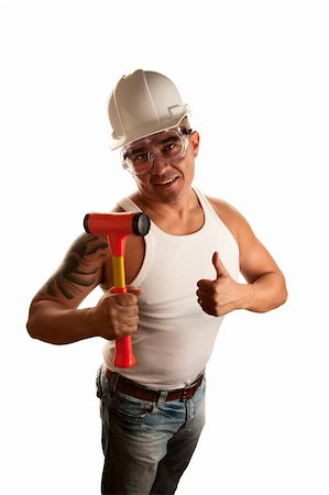 simsearch:400-04173797,k - Handsome Hispanic contractor giving a thumbs up sign Stock Photo - Budget Royalty-Free & Subscription, Code: 400-04669538