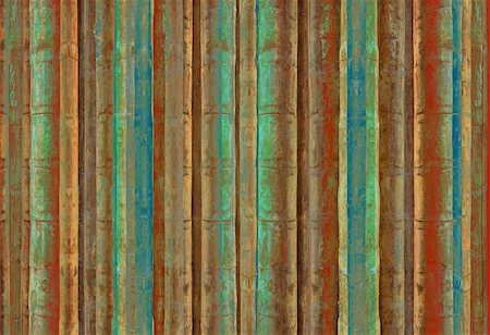 Grunge blue green and red bamboo stripes textured background Photographie de stock - Aubaine LD & Abonnement, Code: 400-04669663