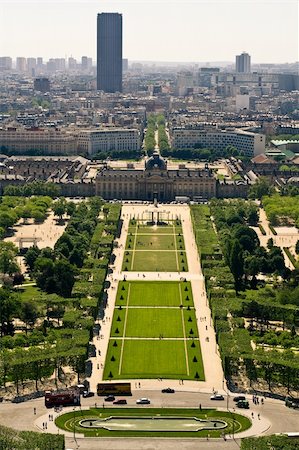 Aerial view on the Champs de Mars from the Eiffel Tower Stock Photo - Budget Royalty-Free & Subscription, Code: 400-04660279