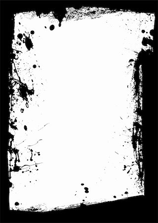 simsearch:400-04387465,k - Black ink border with white copy space center Photographie de stock - Aubaine LD & Abonnement, Code: 400-04660528