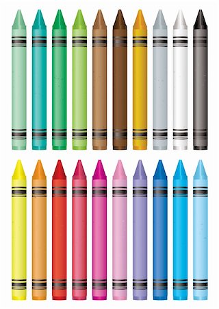 simsearch:400-04405401,k - Selection of many wax crayons with rainbow selection of colors Stock Photo - Budget Royalty-Free & Subscription, Code: 400-04660532