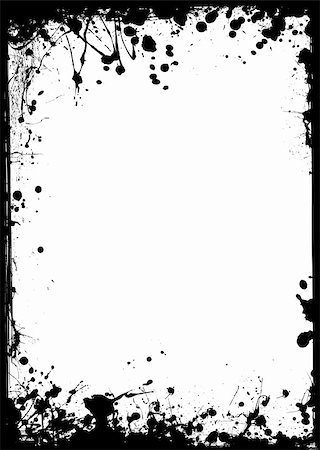 simsearch:400-04075629,k - Black ink border with white center and ink splat Stock Photo - Budget Royalty-Free & Subscription, Code: 400-04660547