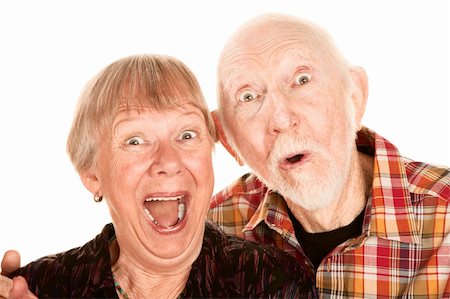 simsearch:400-04744719,k - Senior couple with surprised and happy expressions Stock Photo - Budget Royalty-Free & Subscription, Code: 400-04660882