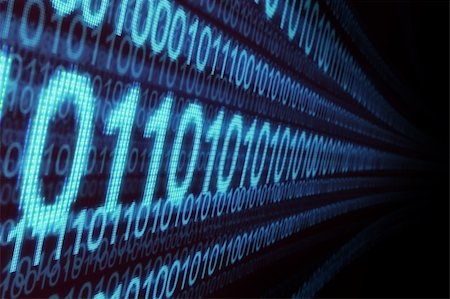 3d rendering of binary numbers, each number is displayed as it was shown on a LCD display Stockbilder - Microstock & Abonnement, Bildnummer: 400-04661077