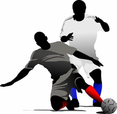 simsearch:400-04809582,k - Soccer players. Vector illustration Stock Photo - Budget Royalty-Free & Subscription, Code: 400-04661282