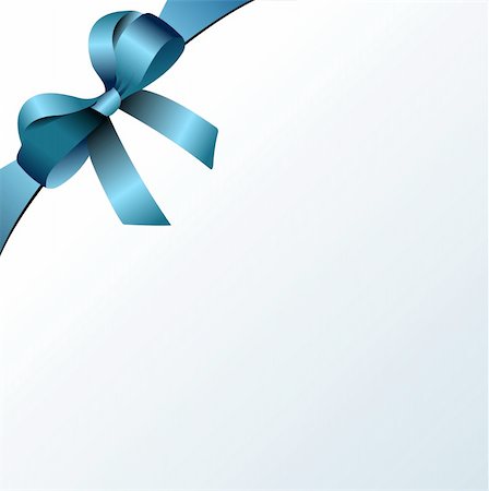 posters with ribbon banner - Page corner with blue  ribbon and bow with place for text. Vector. Stock Photo - Budget Royalty-Free & Subscription, Code: 400-04661320