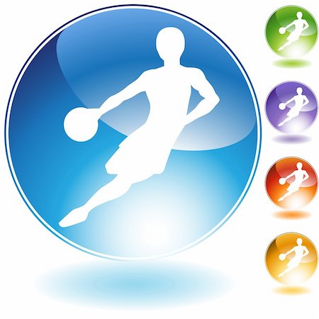 simsearch:400-05181303,k - Basketball crystal icon isolated on a white background. Stock Photo - Budget Royalty-Free & Subscription, Code: 400-04661756