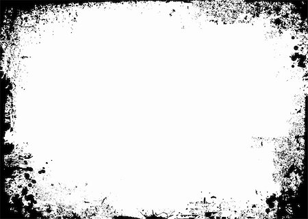 simsearch:400-04497286,k - Black and white ink splat border in landscape Stock Photo - Budget Royalty-Free & Subscription, Code: 400-04661751