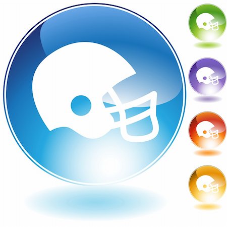 simsearch:400-04849066,k - Football helmet crystal icon isolated on a white background. Foto de stock - Super Valor sin royalties y Suscripción, Código: 400-04661775