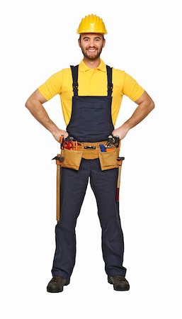 simsearch:400-07898200,k - portrait of young standing manual worker isolated on white background Foto de stock - Super Valor sin royalties y Suscripción, Código: 400-04662079