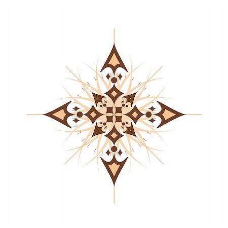 Vector illustration of abstract compass rose isolated on white Stock Photo - Budget Royalty-Free & Subscription, Code: 400-04662276