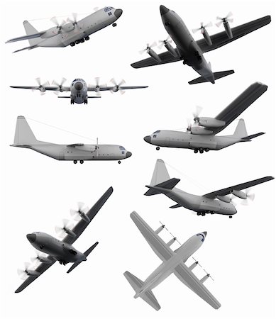 simsearch:400-04167199,k - Isolated collection of aircraft Stock Photo - Budget Royalty-Free & Subscription, Code: 400-04662294