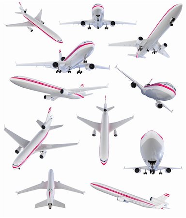 Isolated collection of aircraft Stock Photo - Budget Royalty-Free & Subscription, Code: 400-04662292