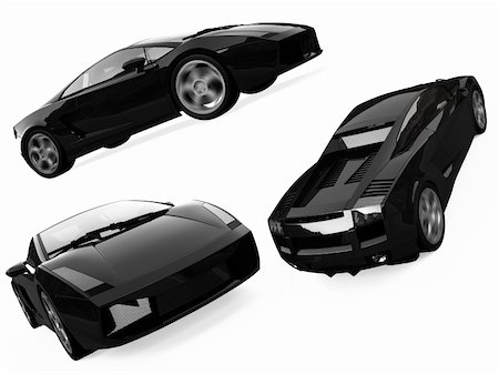 simsearch:400-04097123,k - Isolated collection of black car Stock Photo - Budget Royalty-Free & Subscription, Code: 400-04662315