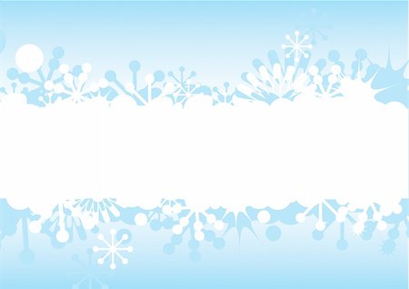 simsearch:400-07213325,k - Blue Christmas and New Year's frame with snowflakes, stars and space for text. Vector illustration. Fotografie stock - Microstock e Abbonamento, Codice: 400-04662489
