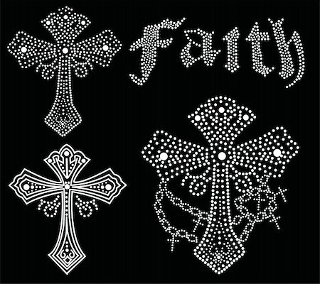 cross and faith beaded design Stock Photo - Budget Royalty-Free & Subscription, Code: 400-04662522