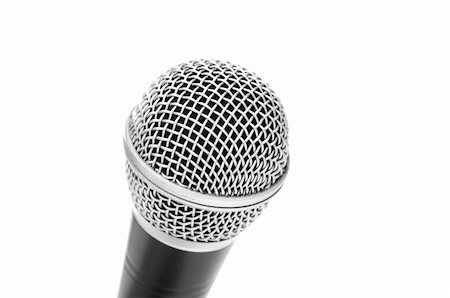 simsearch:400-05672202,k - Microphone isolated on white Stock Photo - Budget Royalty-Free & Subscription, Code: 400-04662587